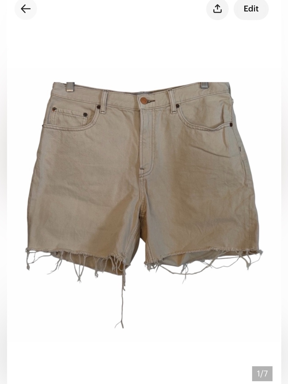 Everlane Tan Jean Shorts for Women Size 30 - Picture 8 of 8
